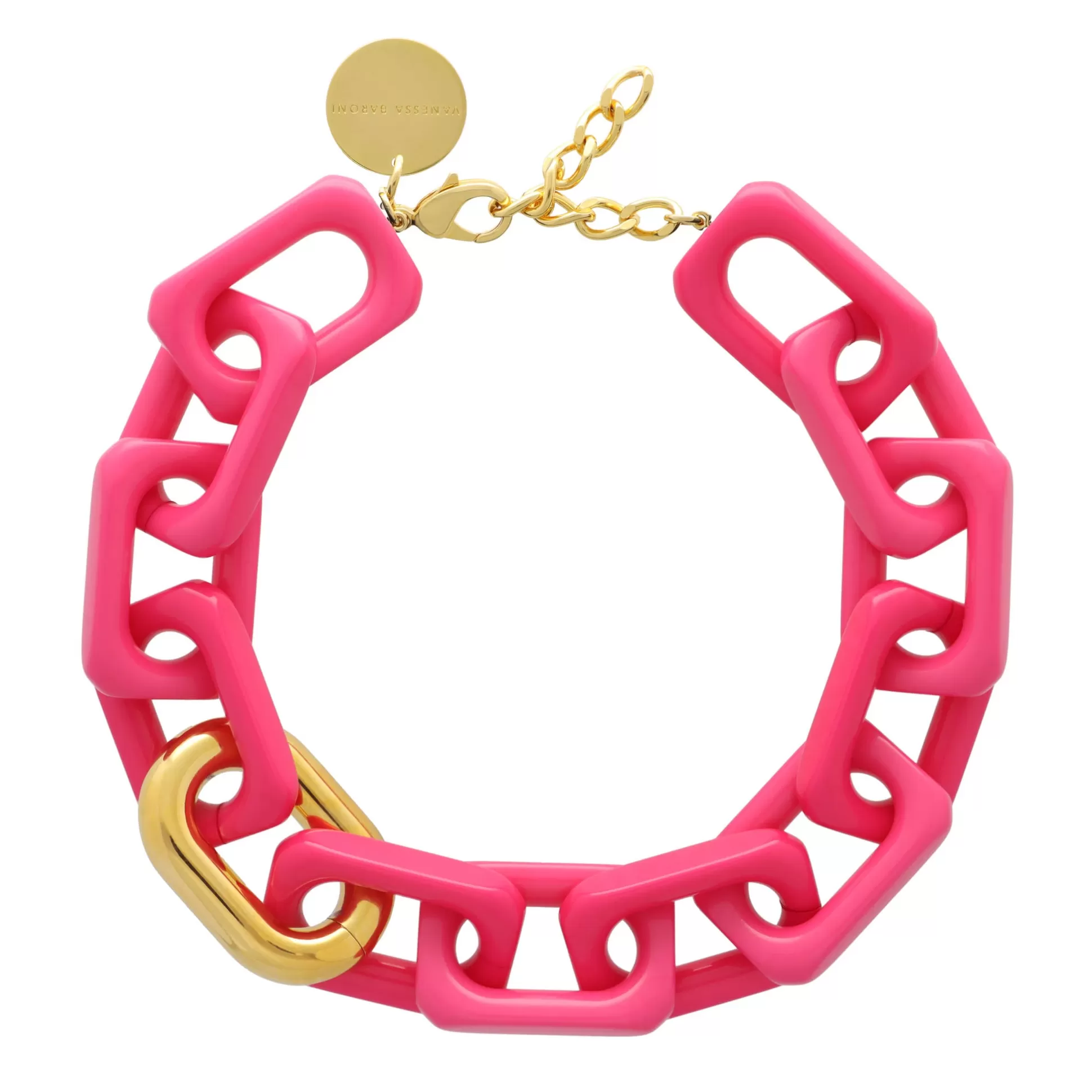 Vanessa Baroni Squared Necklace Short Pink* Chaines