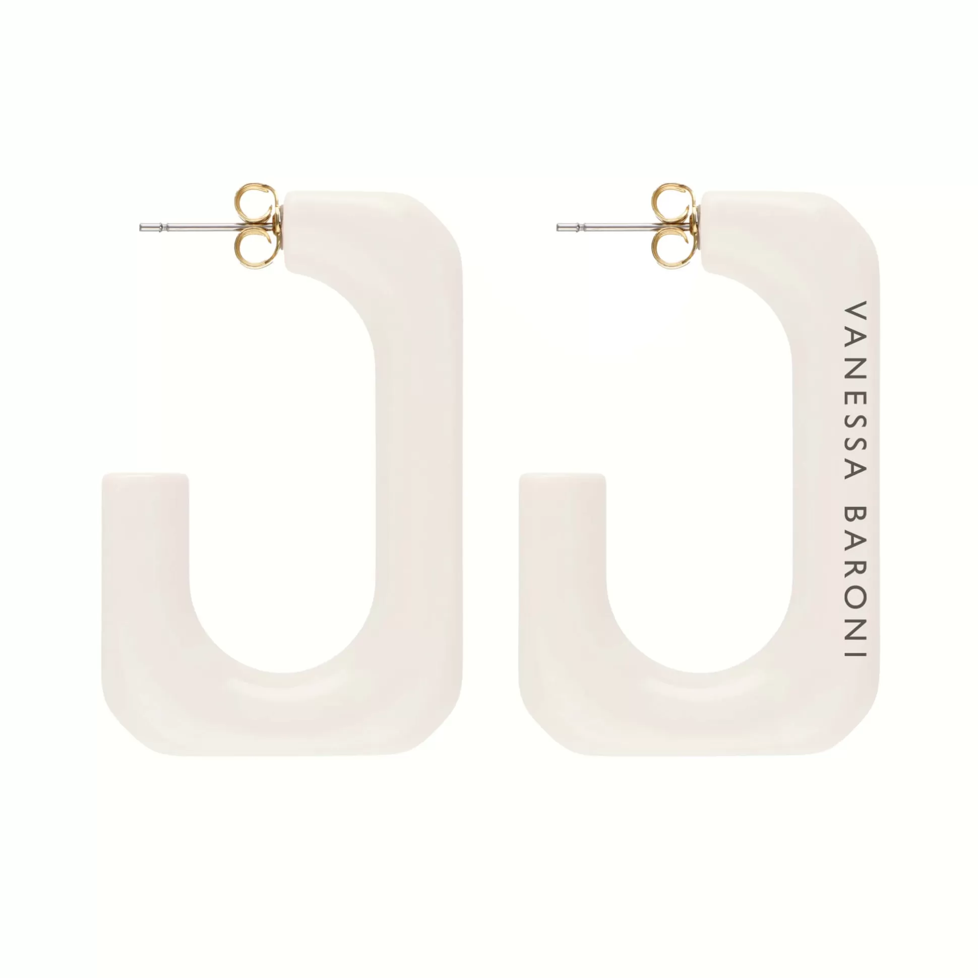 Vanessa Baroni Squared Single Earring Large Off-White* Boucles D Oreilles