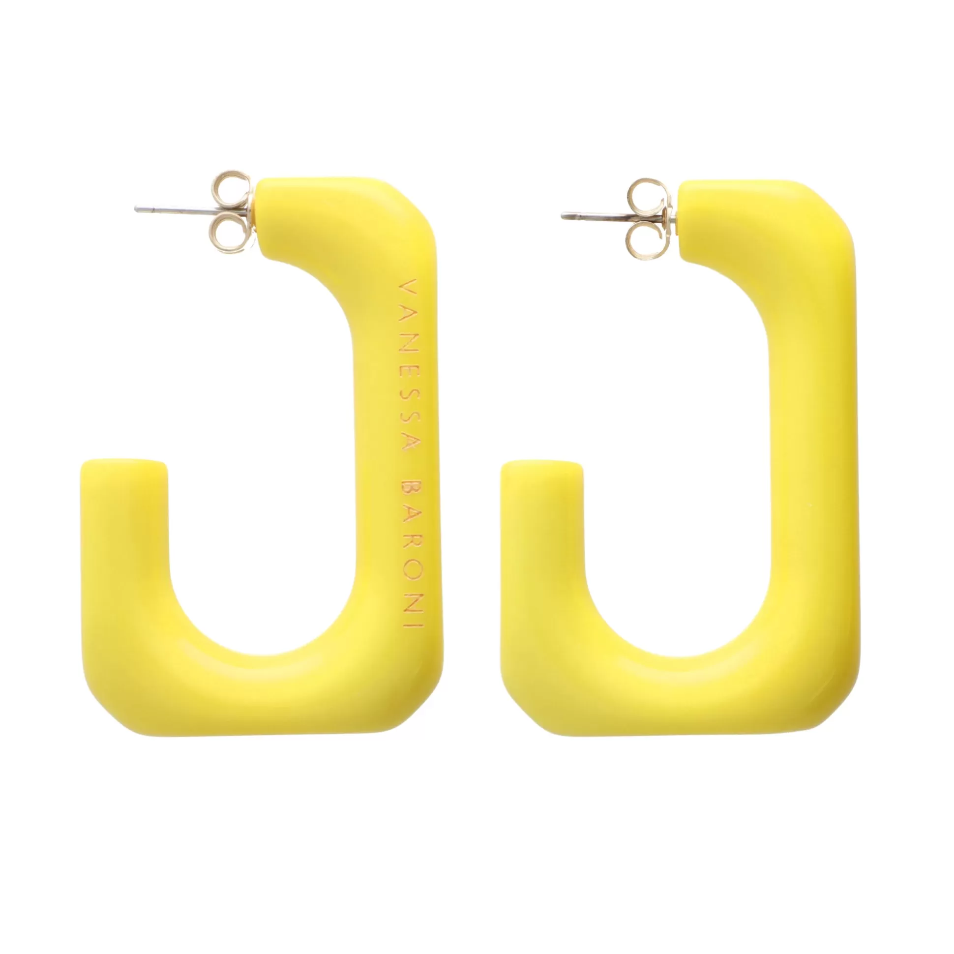 Vanessa Baroni Squared Single Earring Large Yellow* Boucles D Oreilles