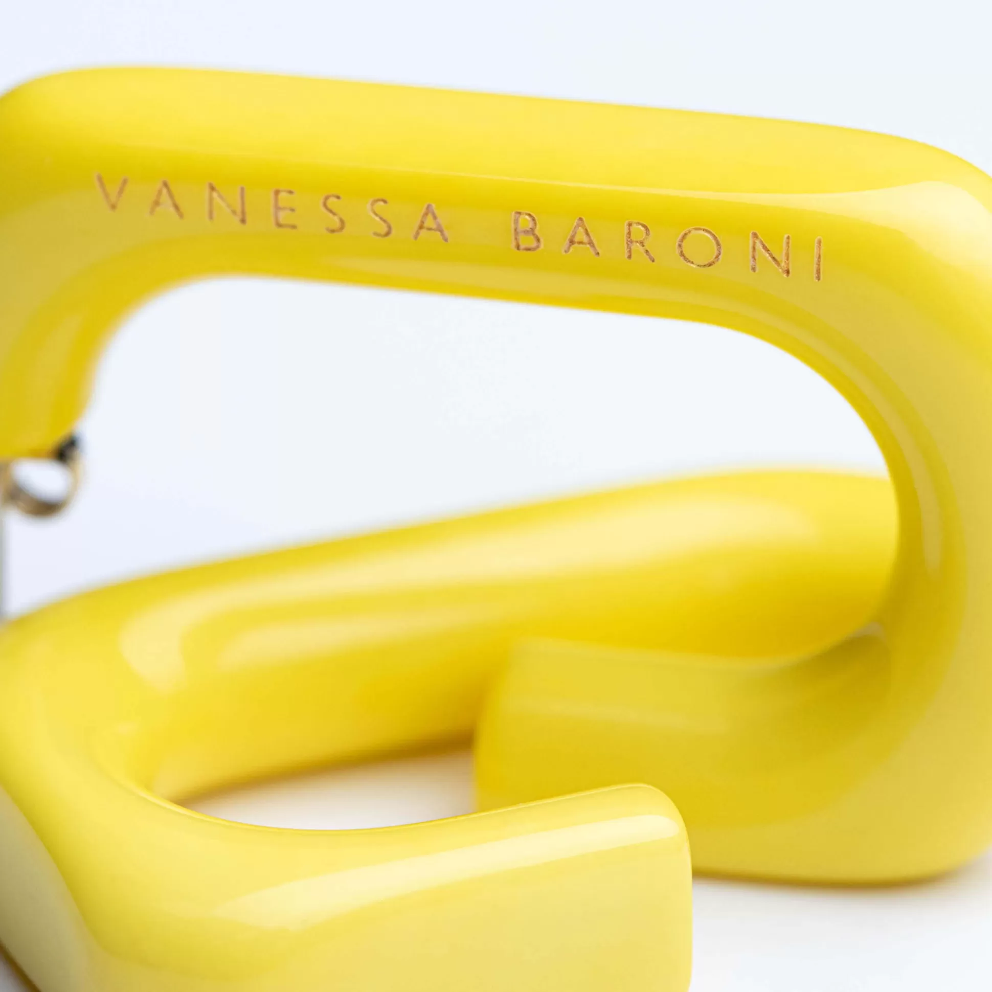 Vanessa Baroni Squared Single Earring Large Yellow* Boucles D Oreilles