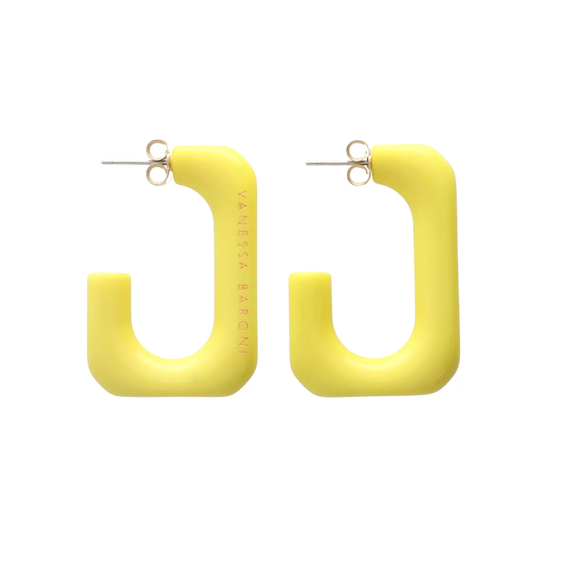 Vanessa Baroni Squared Single Earring Small Yellow* Boucles D Oreilles